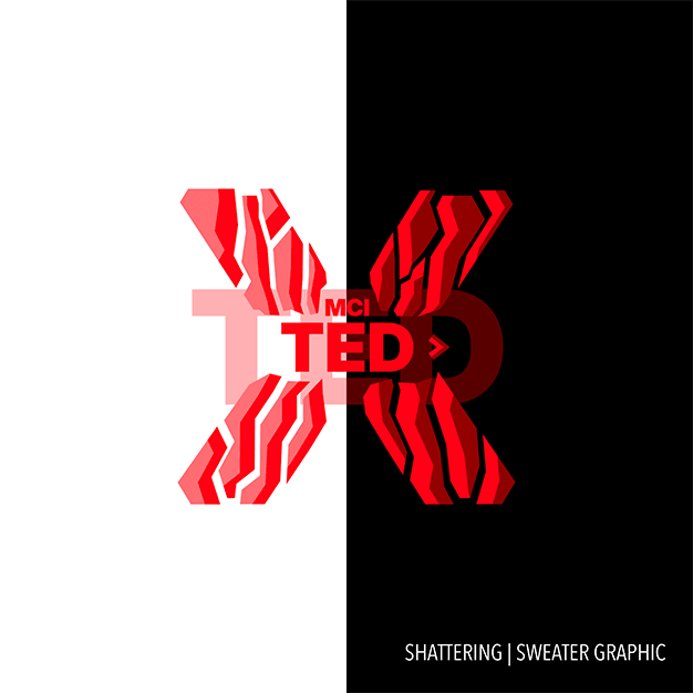 TEDx Youth: Shatter design | Sweater graphic