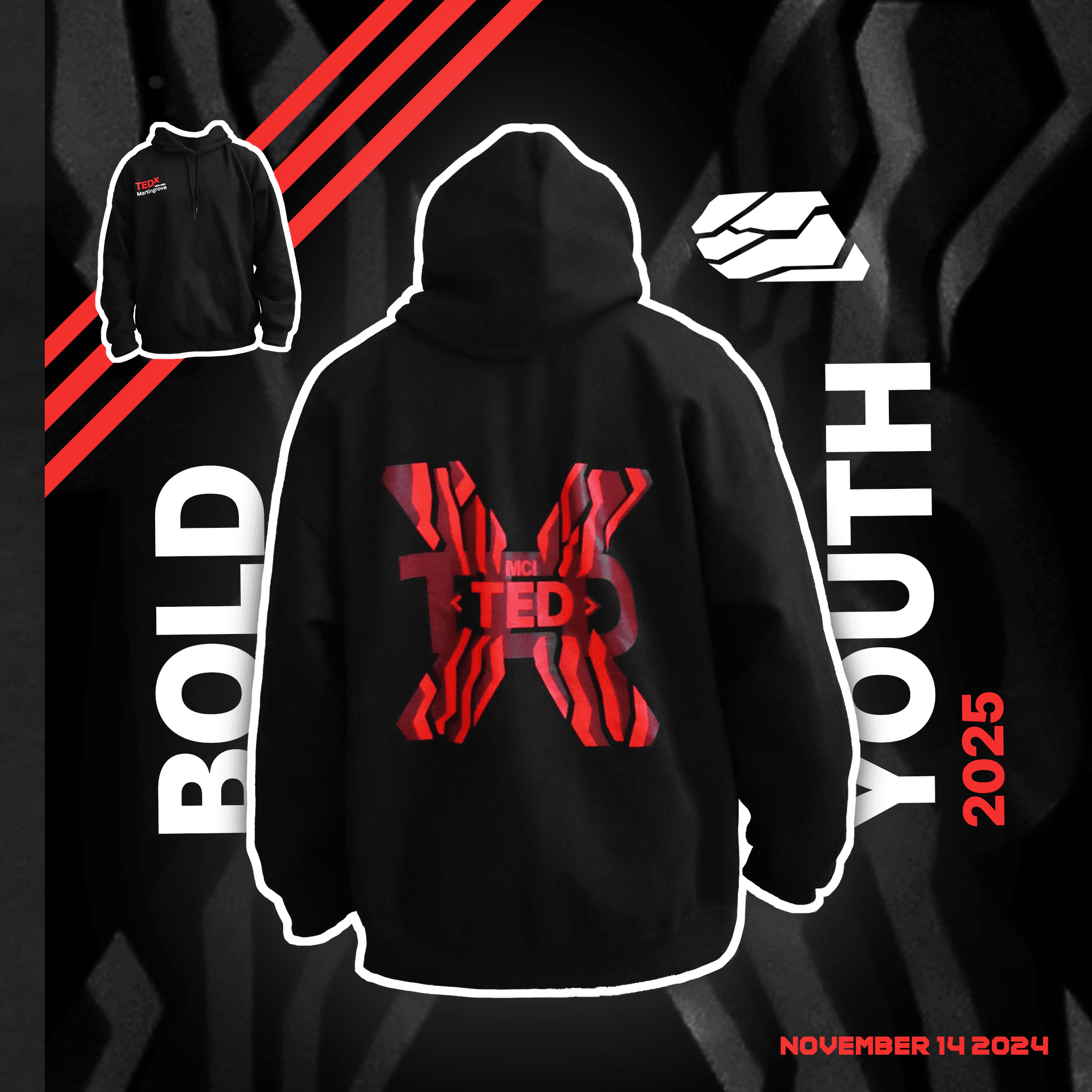 TEDx Youth: Stylized sweater design presentation, 2025